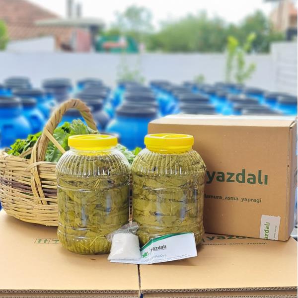 KARGO BEDAVA 2 Adet SALAMURA SULTANİYE SARI ÜZÜM YAPRAĞI- 5 LİTRELİK- KARGO BEDAVA- KAPIDA ÖDEMEMİZ VAR